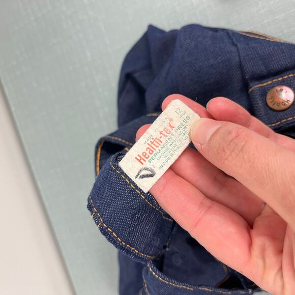 Vintage Healthtex Blue Jean Overalls 12 Months USA - Picture 4 of 9